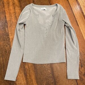 Hollister Taupe Long Sleeve Top
